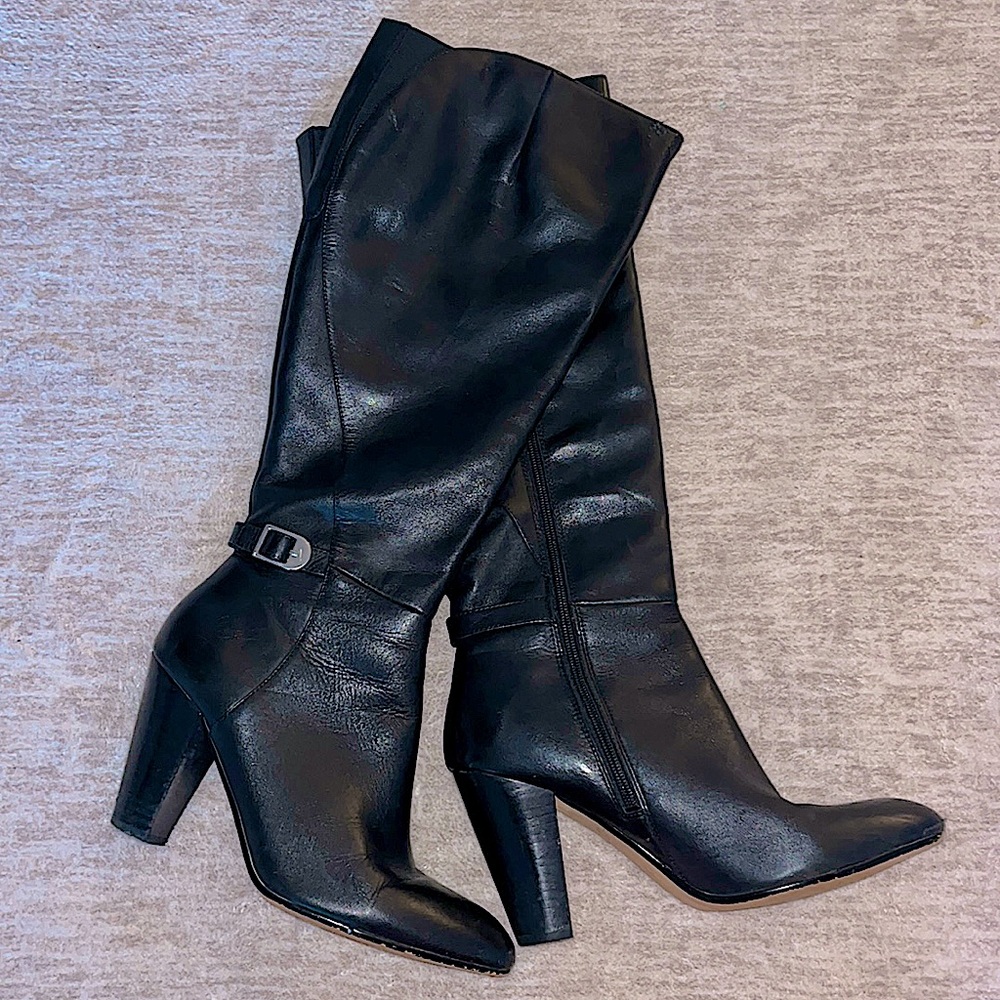 Marc Fisher Knee-High Blk Boots, 10M
